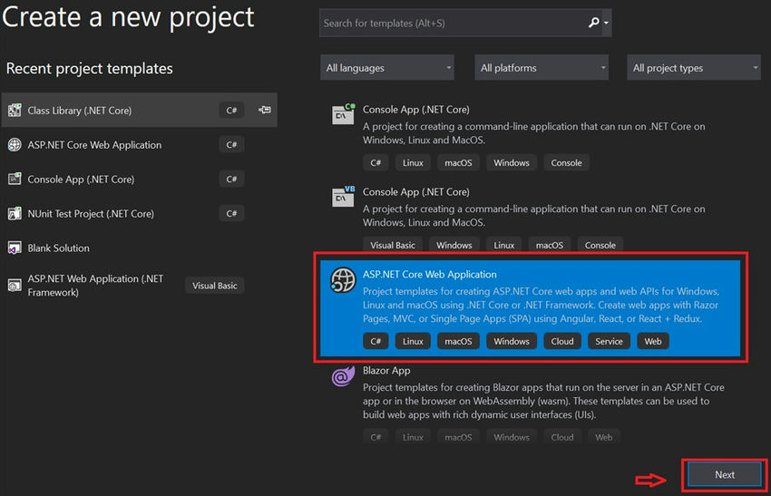 Create a new project